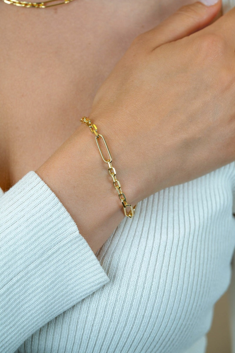 ZINZI Verguld Zilveren Armband 18-21 cm - ZIA2711G