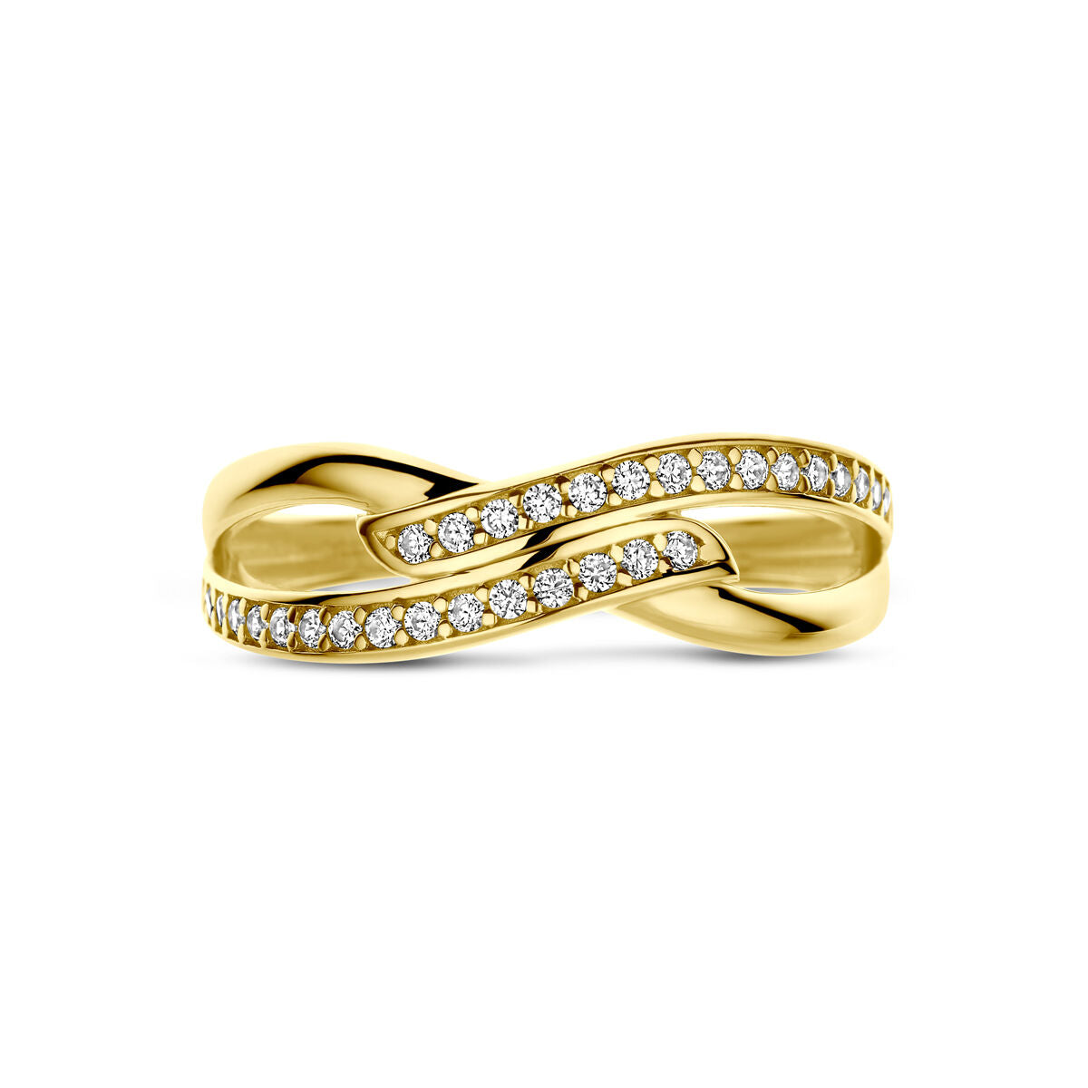 14K Geelgouden Ring Zirkonia 4033459 - PansiteNederland.nl