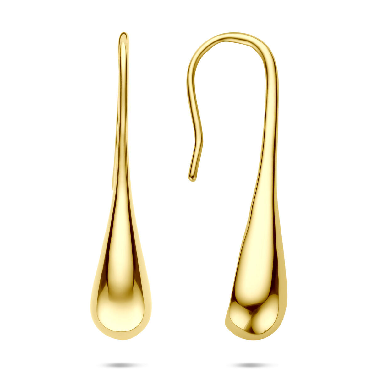 Zilveren vergulde geel oorhangers franse haak 38 mm 1 micron - 2104071