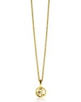 Zinzi gold plated zilveren Leeuw sterrenbeeldhanger bezet met witte zirkonia ZIHY-LEE (zonder collier) - PansiteNederland.nl