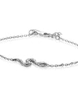 ZINZI zilveren armband met slang en witte zirkonia's ZIA2721