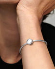 Pandora 798747C01 Engraveerbare Sprankelende Knopbedel - Sterling Zilver - PansiteNederland.nl