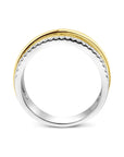 14K Bicolor Gouden Geel/Wit Ring Diamant 0.28Ct H Si 4209047