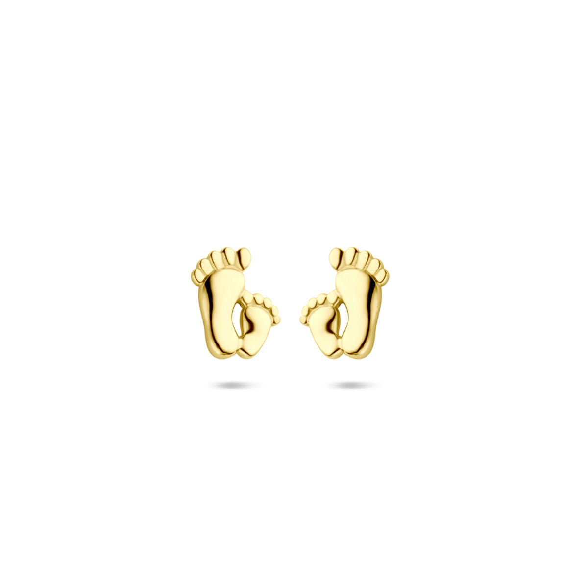 14K geelgouden oorknoppen voeten 7 mm - 4034131