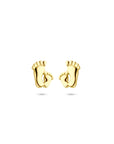 14K geelgouden oorknoppen voeten 7 mm - 4034131