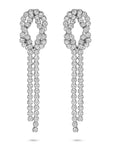 Zilveren gerhodineerde oorhangers zirkonia 53 mm - 1341092