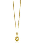 Zinzi gold plated zilveren Kreeft sterrenbeeldhanger bezet met witte zirkonia ZIHY-KRE (zonder collier) - PansiteNederland.nl