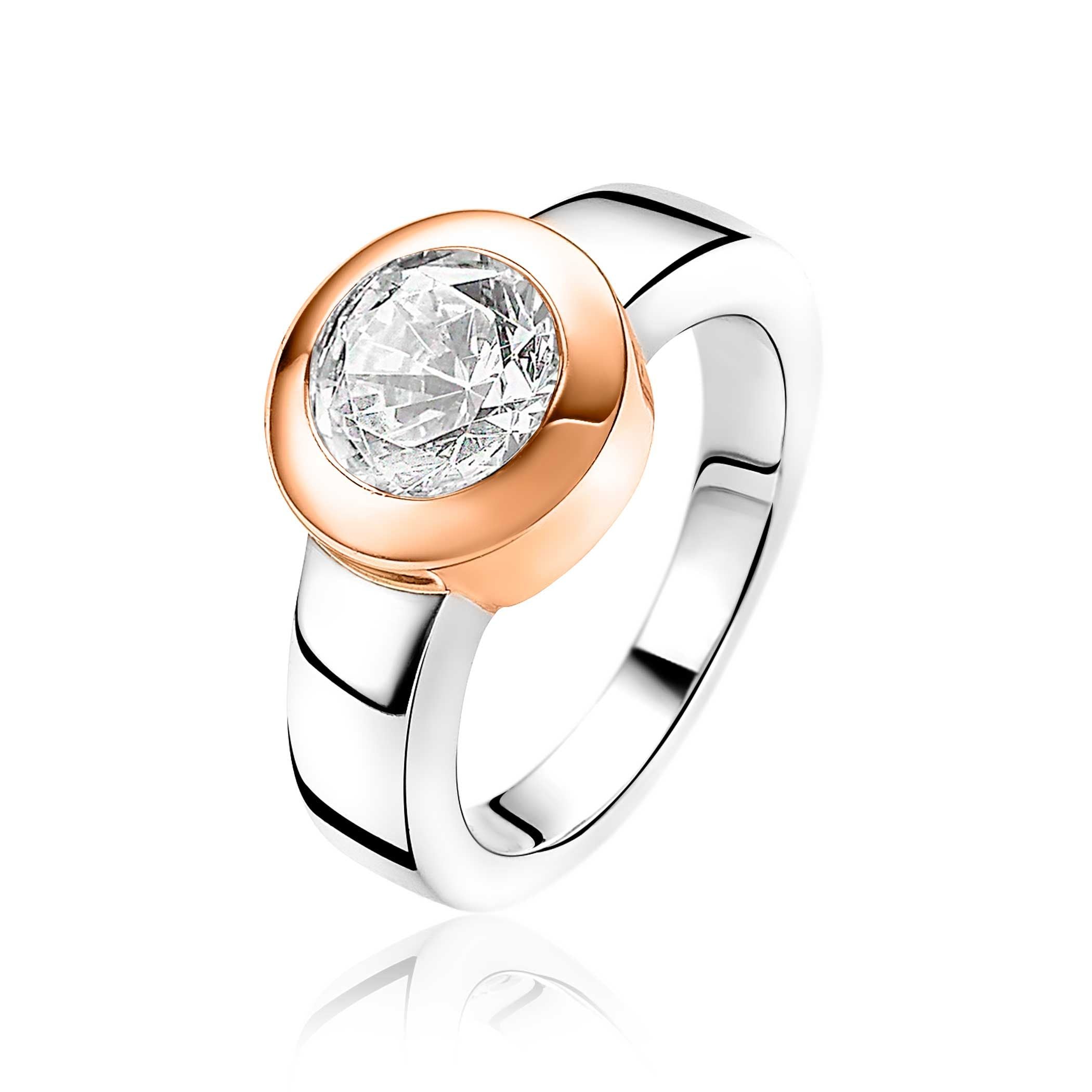 ZINZI Verguld Zilveren Ring ZIR3
