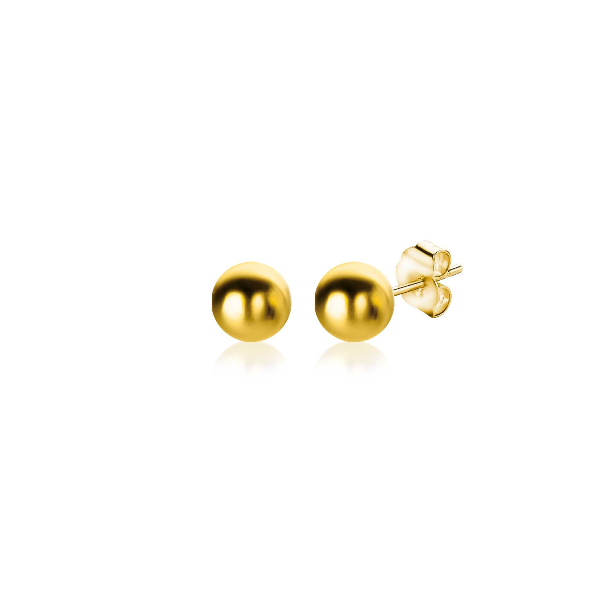ZINZI 14K Gouden Oorknoppen ZGO393 zilver oorbellen
