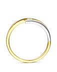 14K Bicolor Gouden Geel/Wit Ring Diamant 0.05Ct H Si 4209078