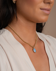 Sparkling Jewels hanger - Gold - Blue Lace Agate Twist SPG21-G47