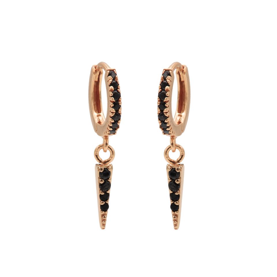 Karma Zirconia Hinged Hoops Symbols Cone M2442HB oorbellen