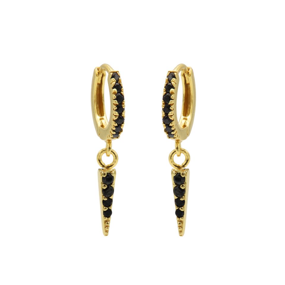 Karma Zirconia Hinged Hoops Symbols Cone M2443HB oorbellen