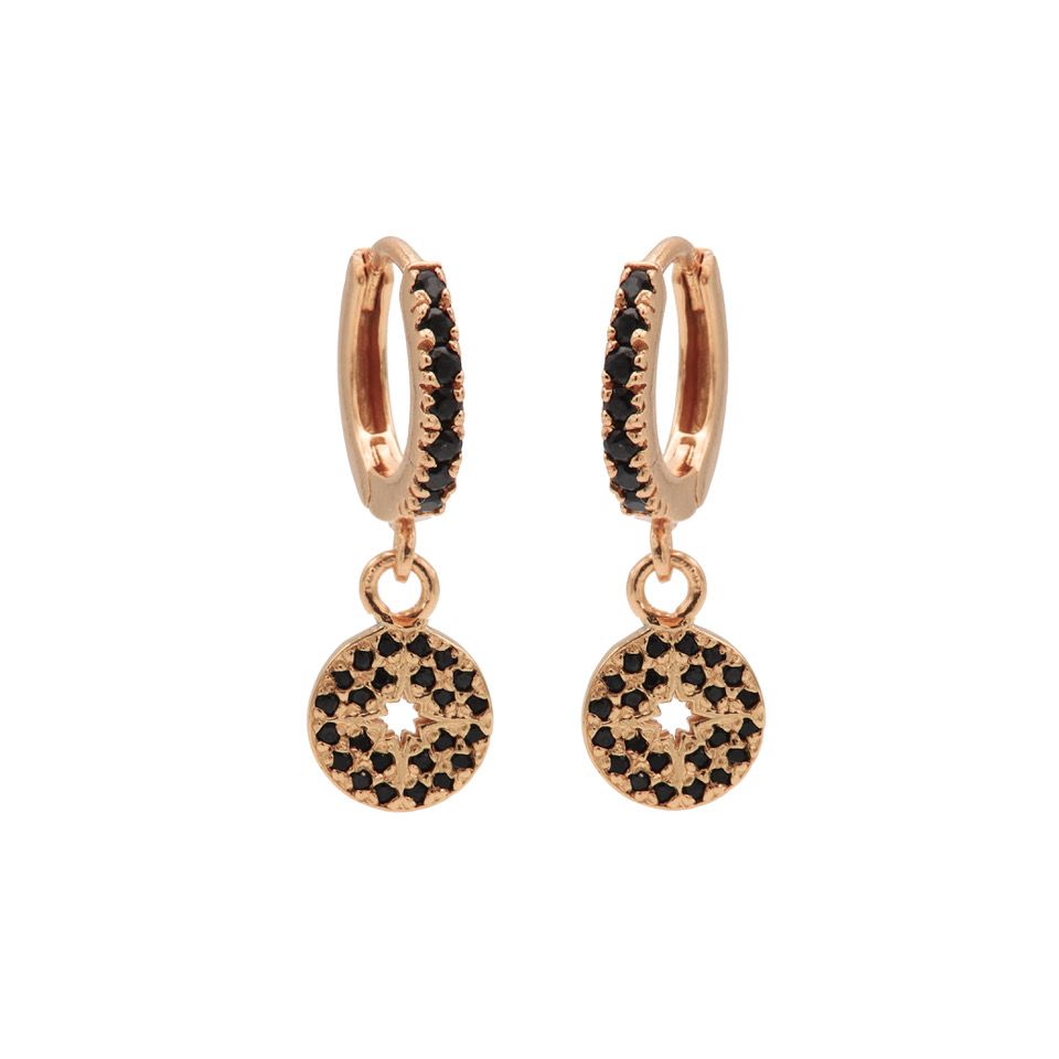 Karma Zirconia Hinged Hoops Symbols Morningstar M2956HB oorbellen