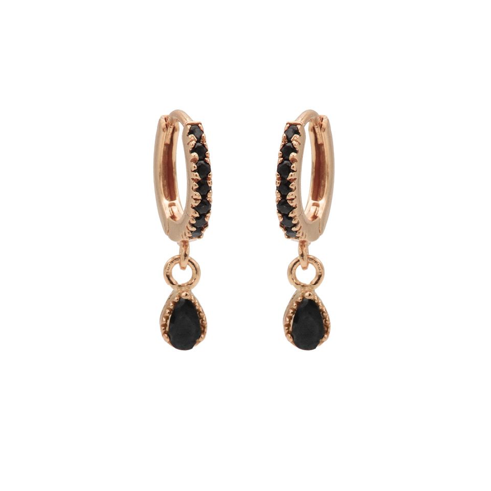 Karma Zirconia Hinged Hoops Symbols Drop M3094HBRP oorbellen