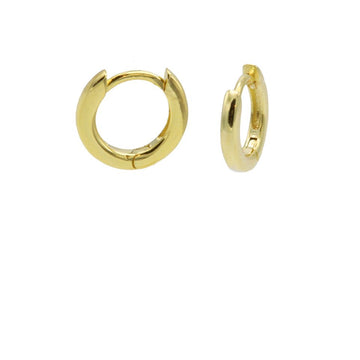 Karma Plain Hinged Hoops Mini 10MM Goldplated - M3170GP
