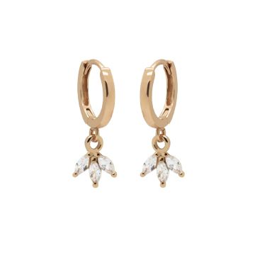 Karma Hinged Hoops Symbols Triple Flower M3254HINRP oorbellen