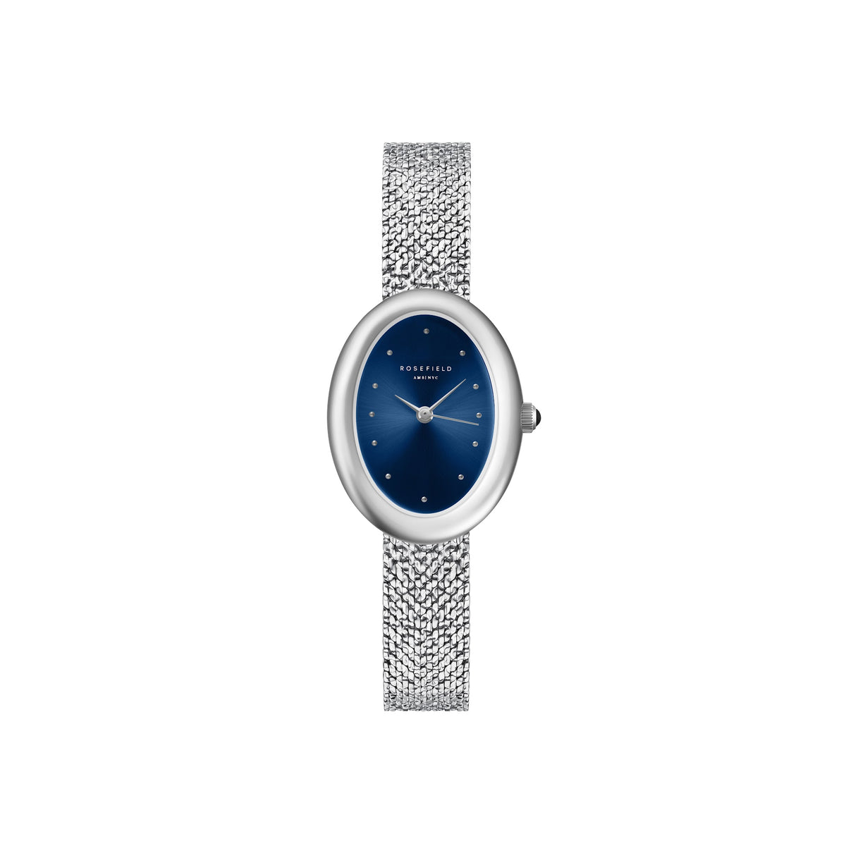 Rosefield Ovale Indigo Silver OVNSMS-OV25 dameshorloge