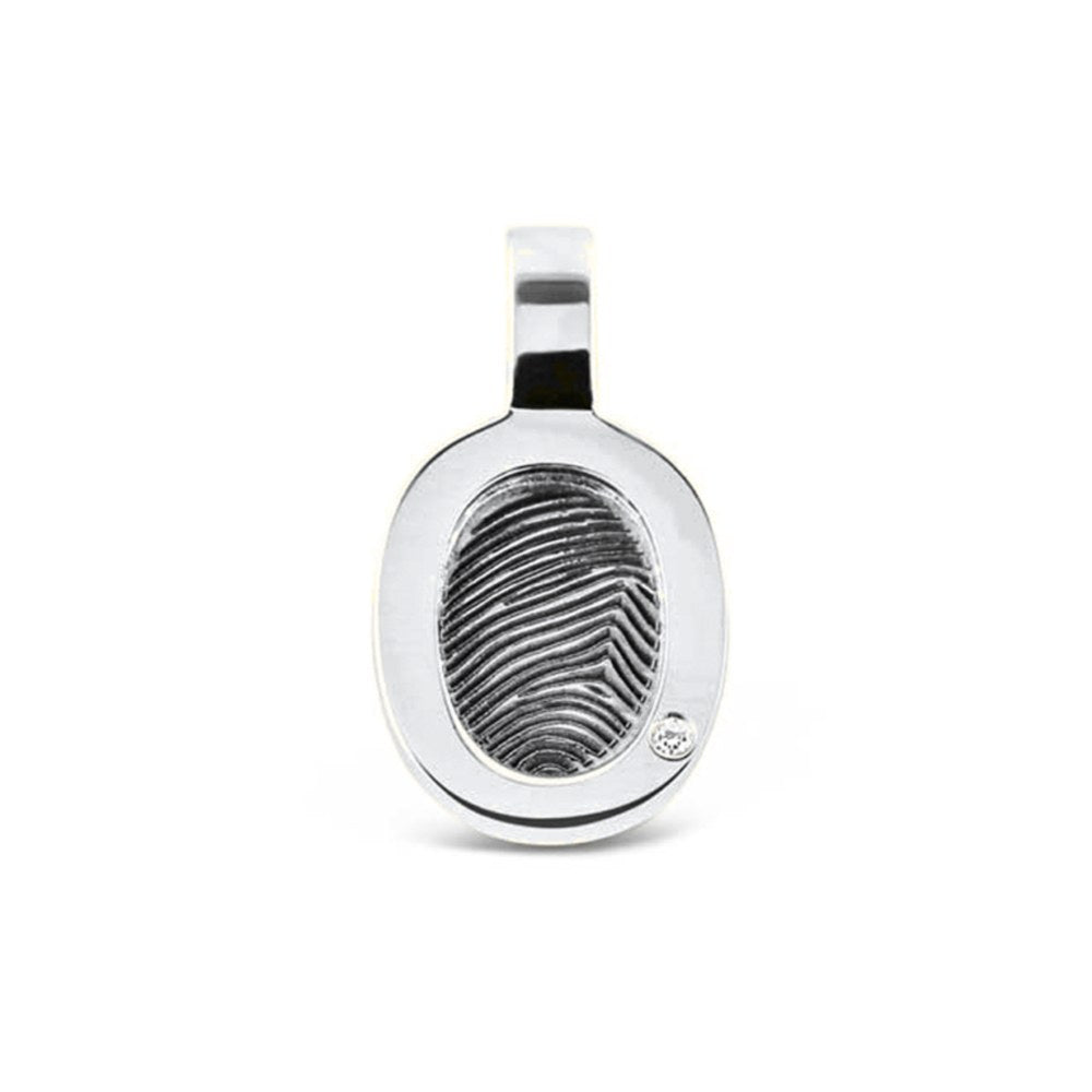 See You Ovale vingerafdrukhanger met steen in goud – 402 – afbeelding 3