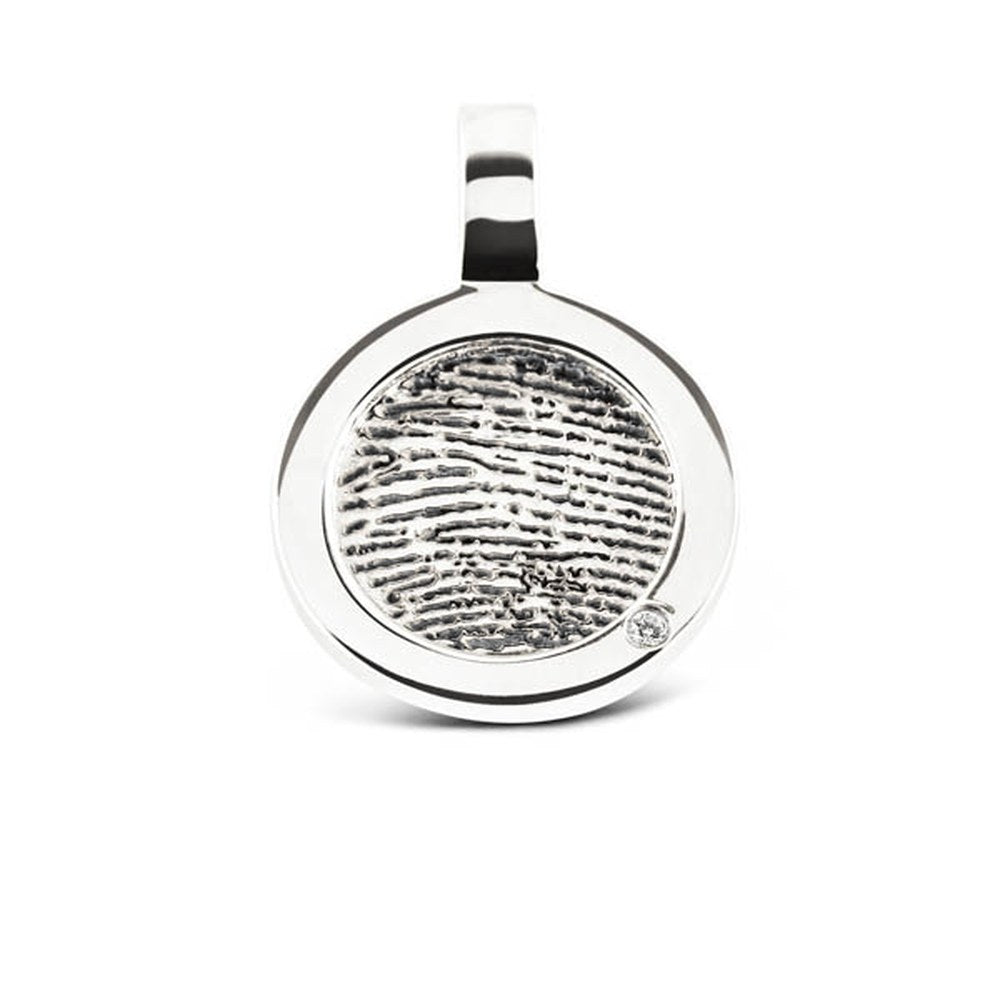 See You Vingerafdrukhanger rond met zirkonia in zilver – 403 – afbeelding 1