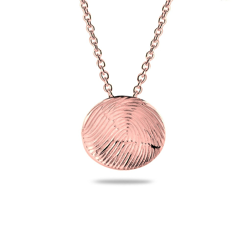 See You Organische vingerafdrukmunt in goud met ketting – 405 – afbeelding 2