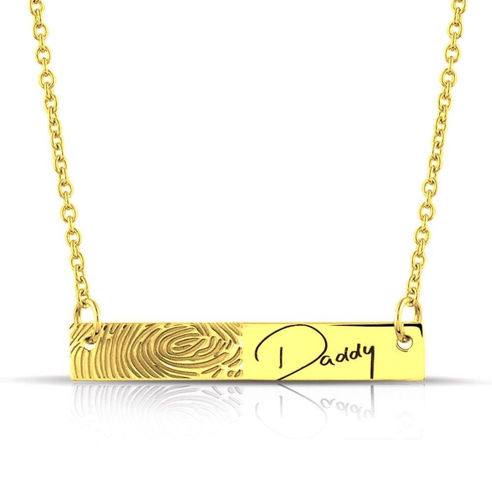 See You Gouden bar pendant met gravure – 417 – afbeelding 1