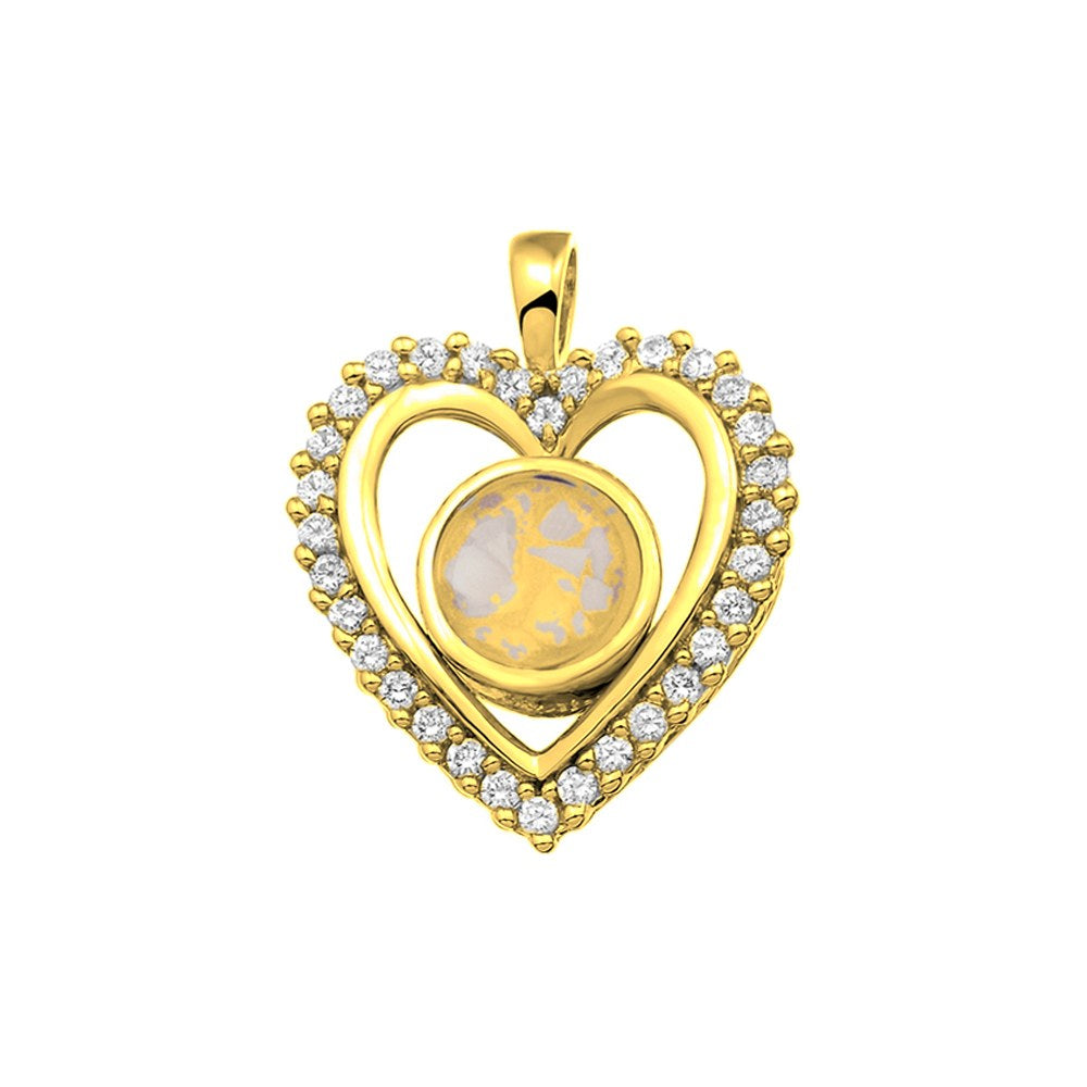 See You Gouden hart ashanger klassiek met steen – 124 – afbeelding 1