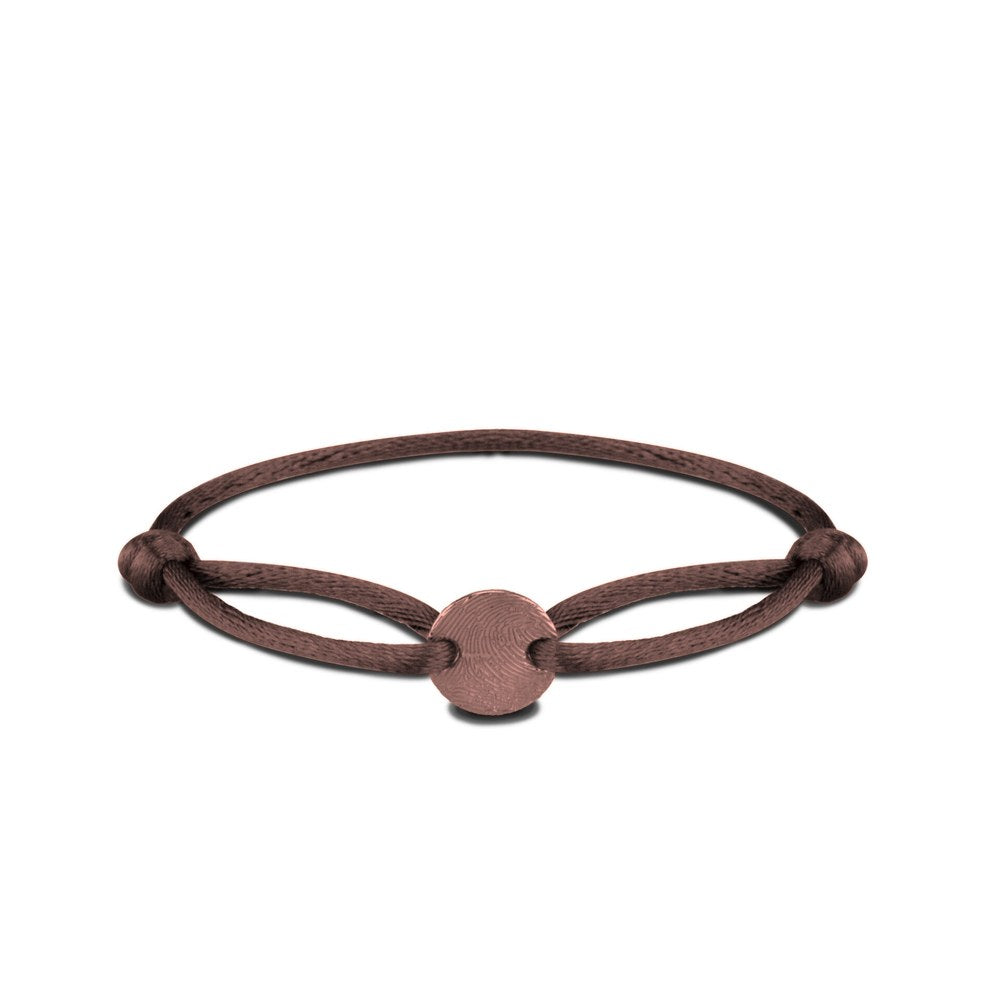 See You Satijnkoord armband met gouden ronde disk – BL-020 – afbeelding 2