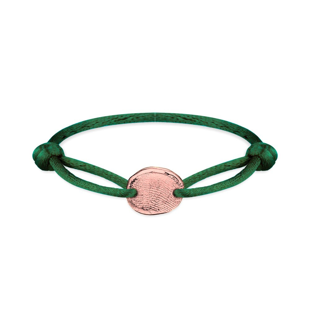 See You Satijnkoord armband met gouden vingerafdruk – BL-021 – afbeelding 2
