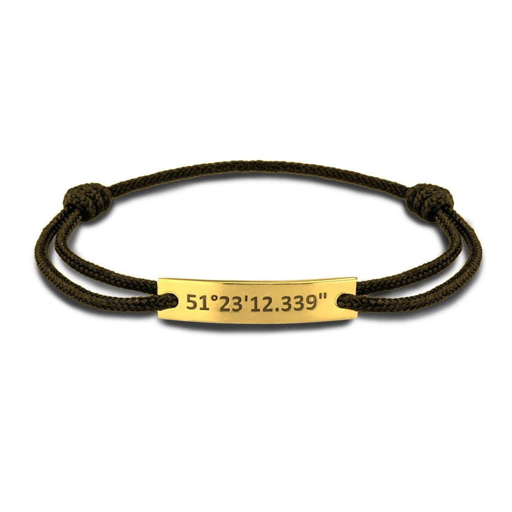 See You Gouden graveerplaatje aan paracord armband – BG-013 – afbeelding 1