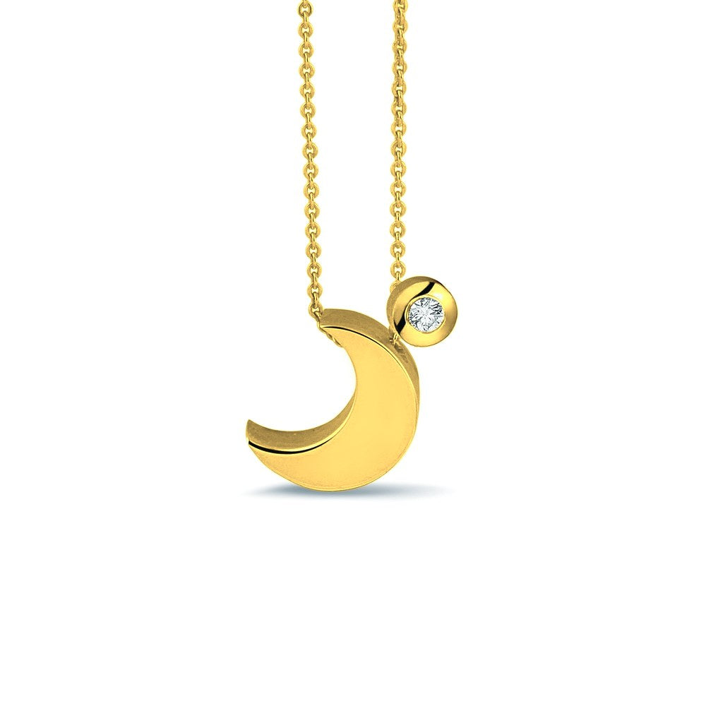 See You Gouden maantje met steen ashanger mini – 703 – afbeelding 1