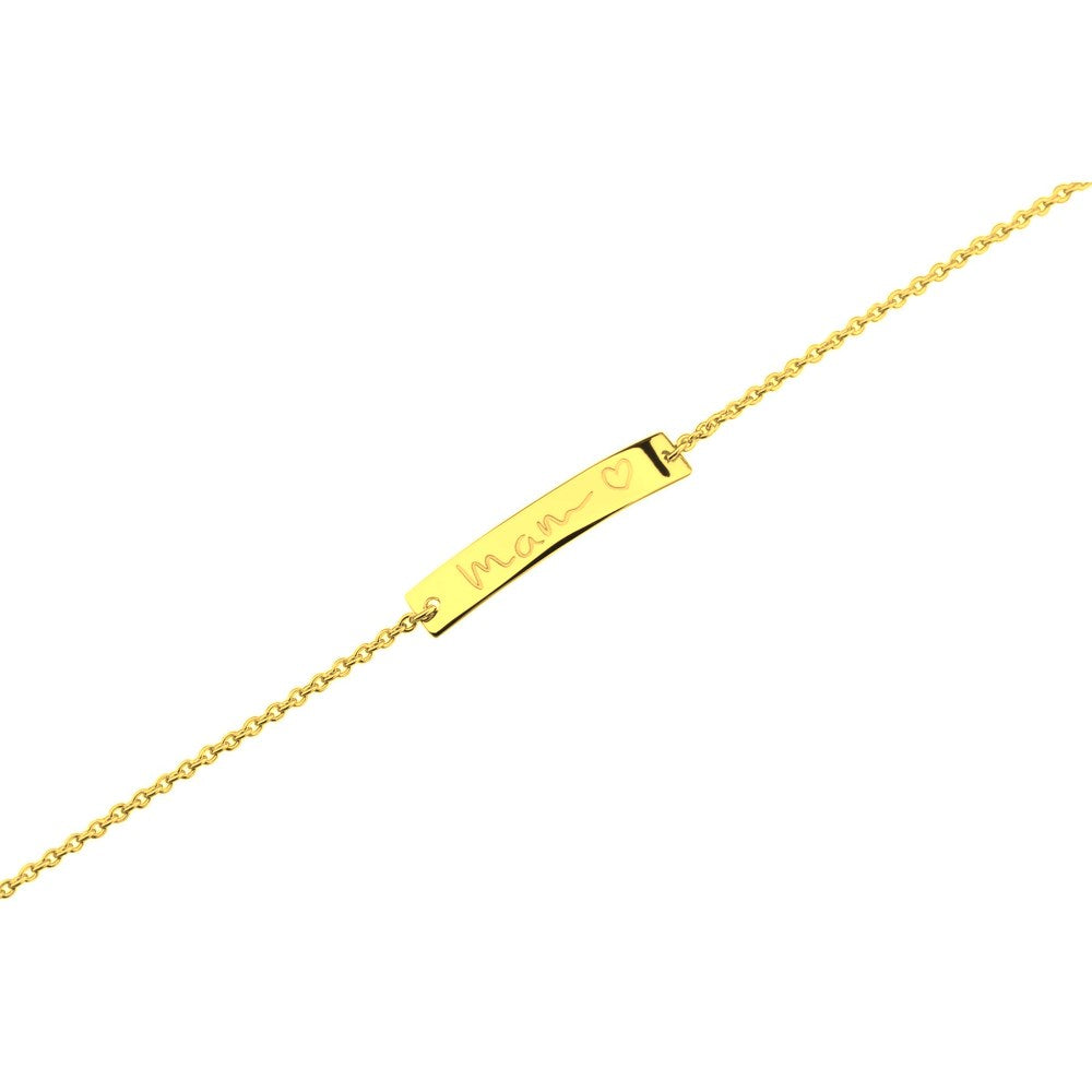 See You Gouden graveerarmband met staafje – BL-030 – afbeelding 1