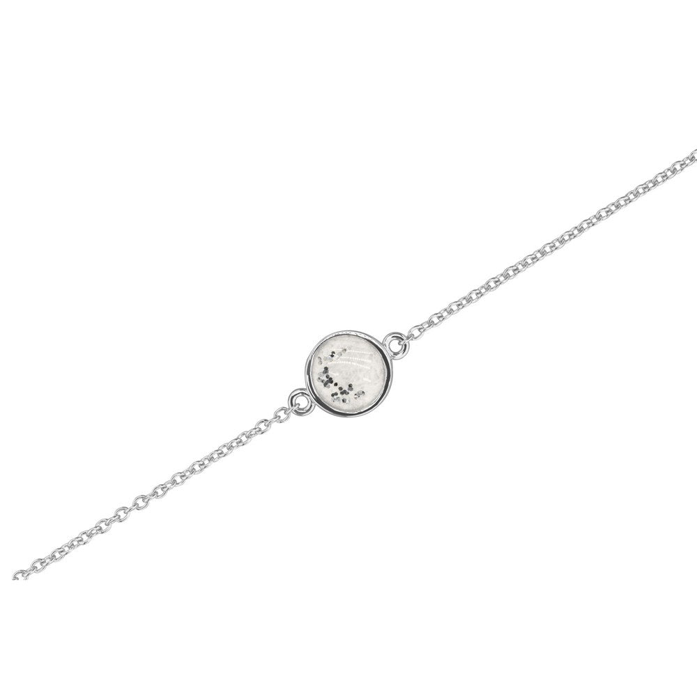 See You Zilveren schakelarmband met ronde asbedel – BL-027 – afbeelding 1