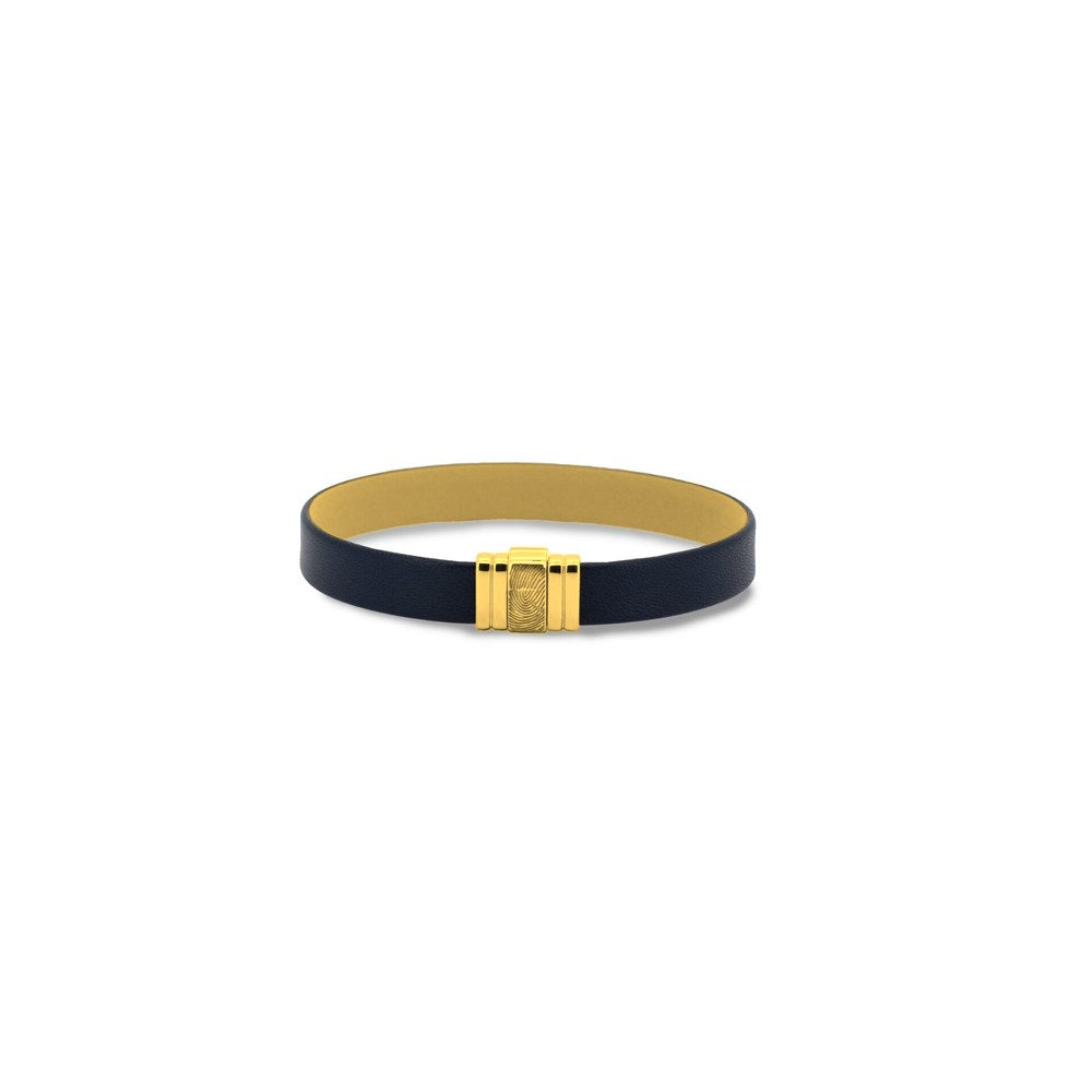 See You Leren armband met goud, gravure en as – BG-014 – afbeelding 1