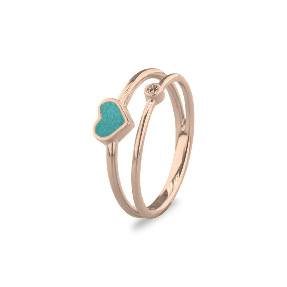 See You Dubbele hartring met as en geboortesteen in goud – RG058 – afbeelding 41