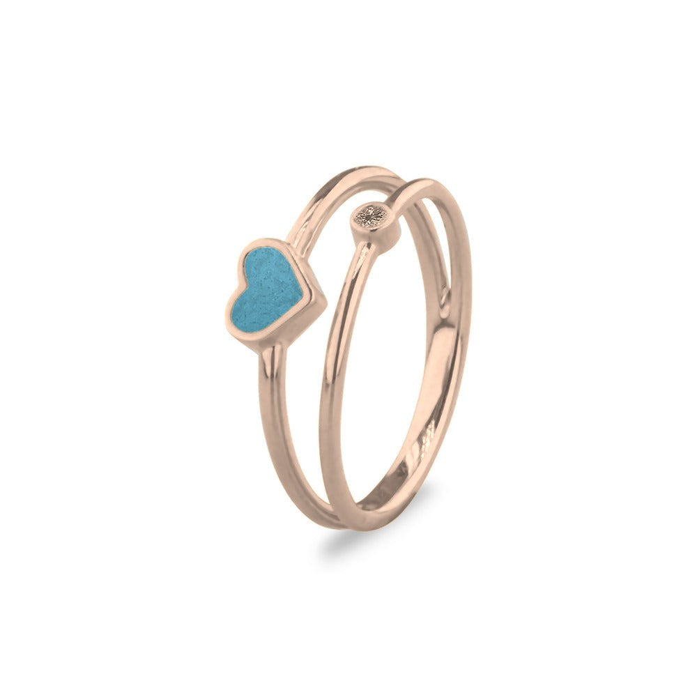 See You Dubbele hartring met as en geboortesteen in goud – RG058 – afbeelding 39
