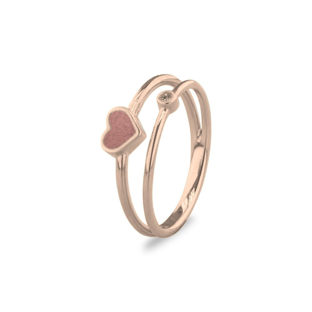 See You Dubbele hartring met as en geboortesteen in goud – RG058 – afbeelding 26