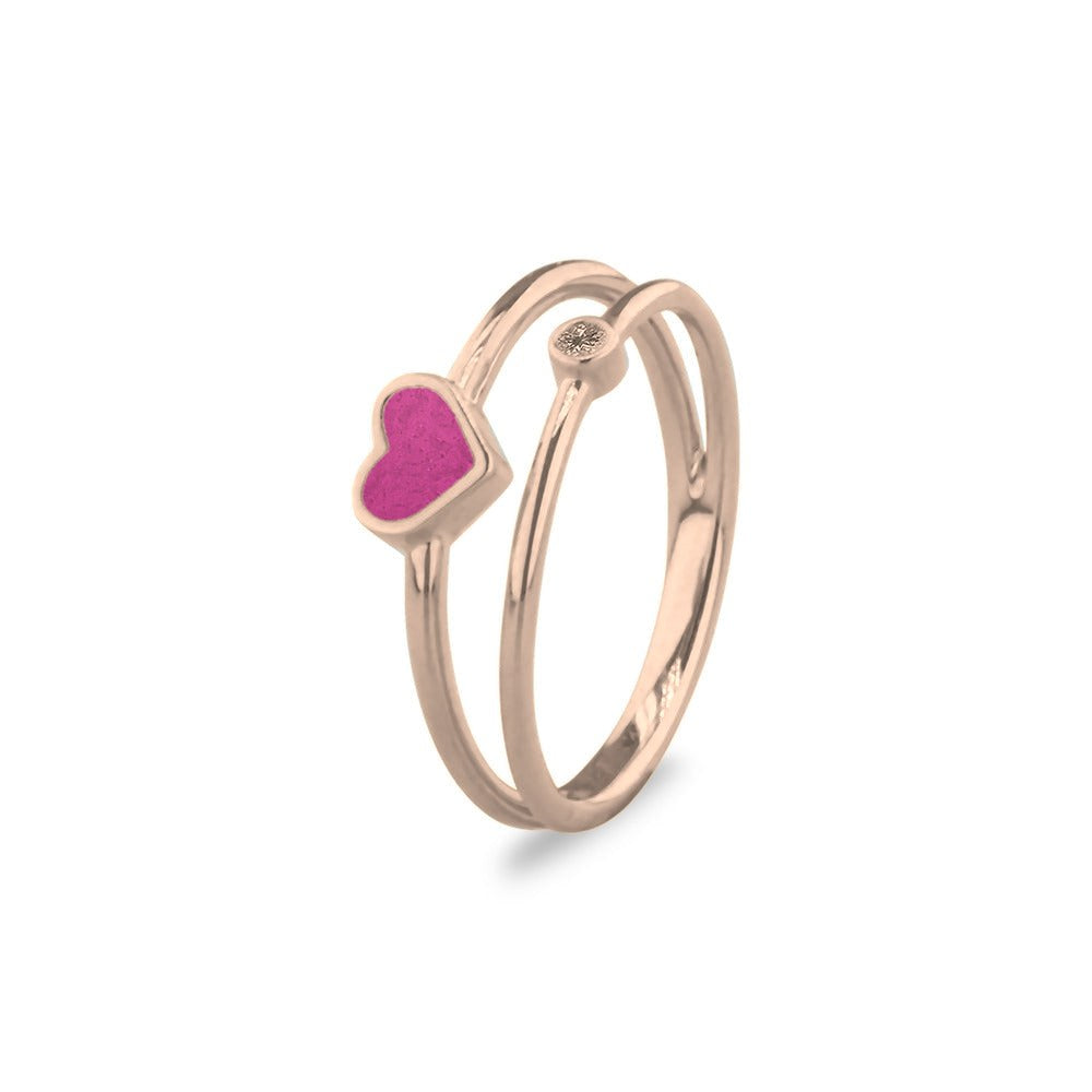 See You Dubbele hartring met as en geboortesteen in goud – RG058 – afbeelding 35