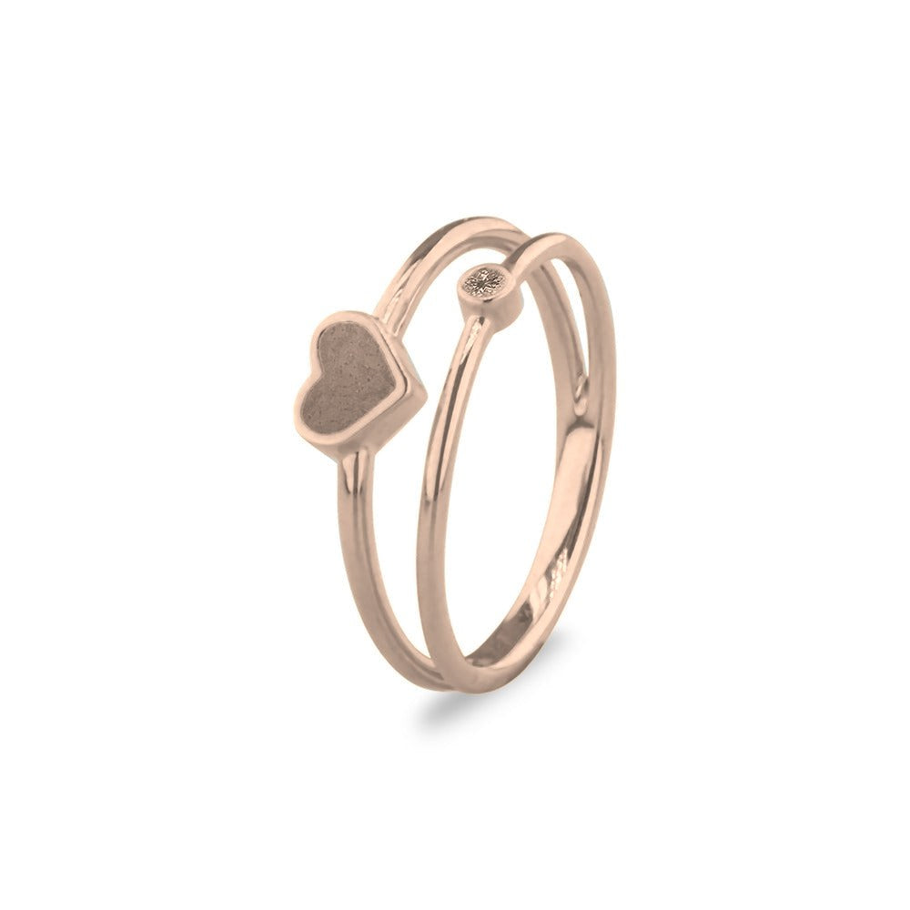See You Dubbele hartring met as en geboortesteen in goud – RG058 – afbeelding 33