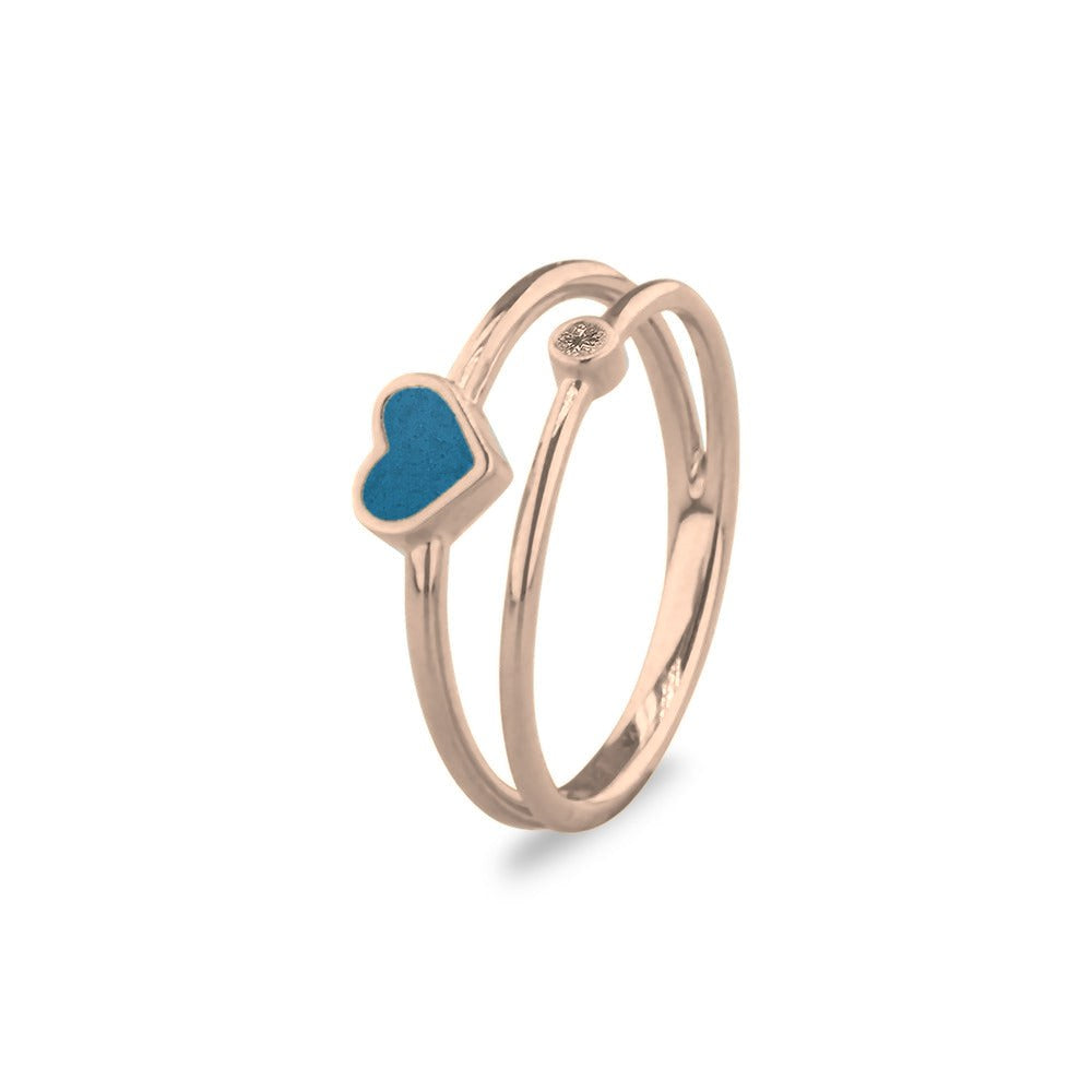 See You Dubbele hartring met as en geboortesteen in goud – RG058 – afbeelding 40