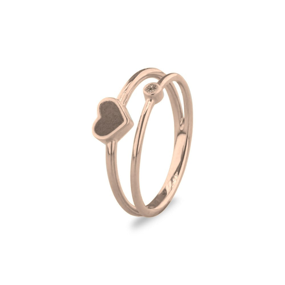 See You Dubbele hartring met as en geboortesteen in goud – RG058 – afbeelding 32