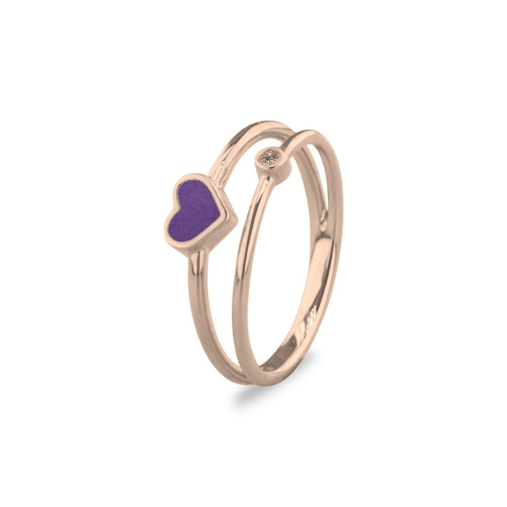 See You Dubbele hartring met as en geboortesteen in goud – RG058 – afbeelding 38