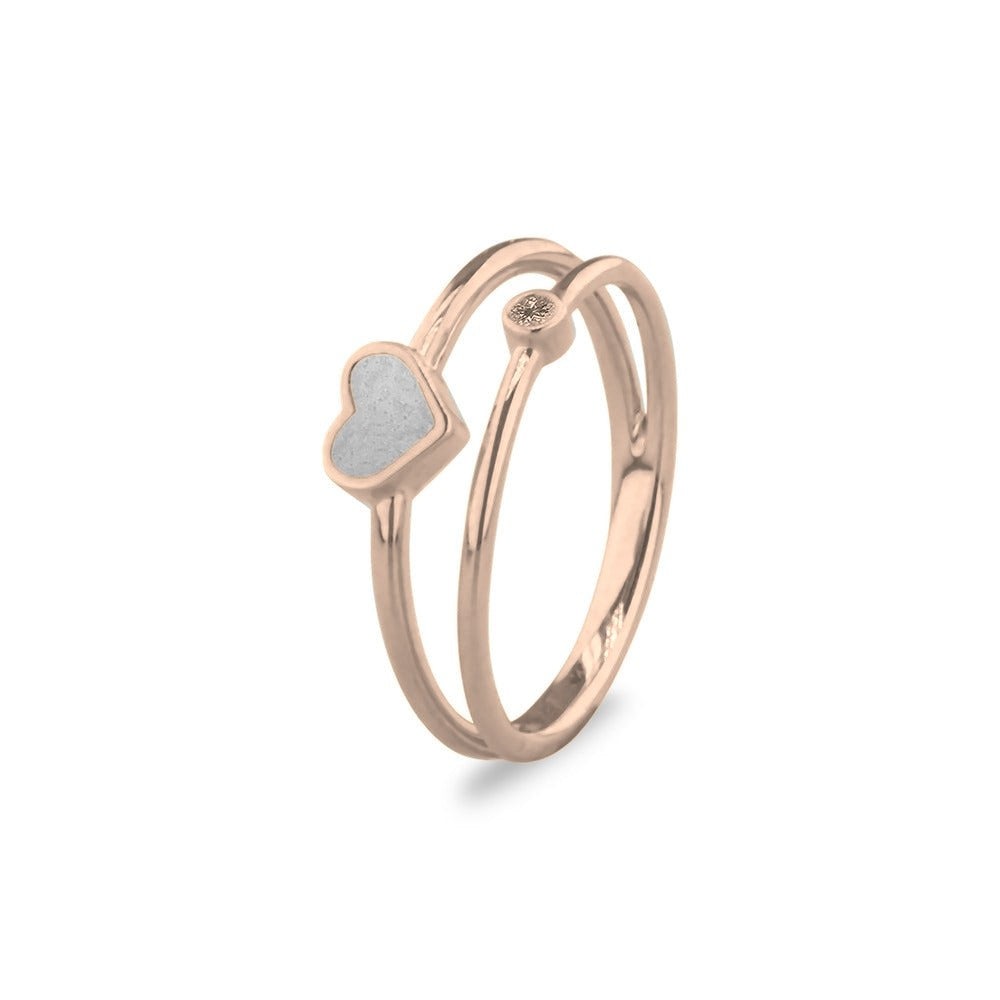 See You Dubbele hartring met as en geboortesteen in goud – RG058 – afbeelding 25
