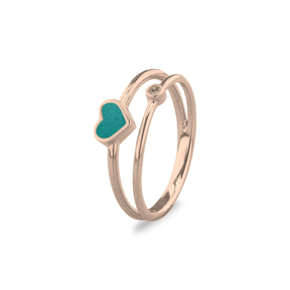 See You Dubbele hartring met as en geboortesteen in goud – RG058 – afbeelding 42