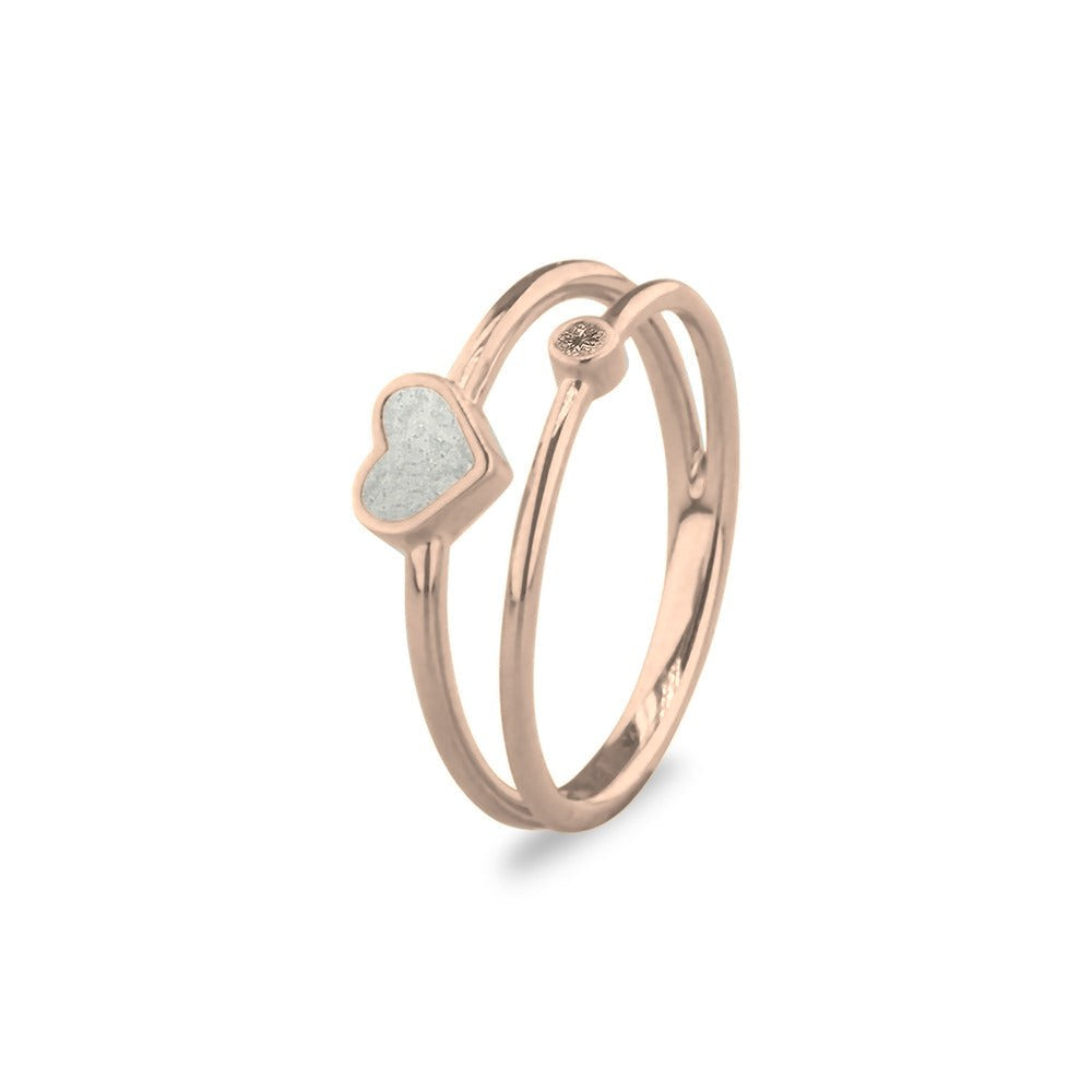 See You Dubbele hartring met as en geboortesteen in goud – RG058 – afbeelding 30