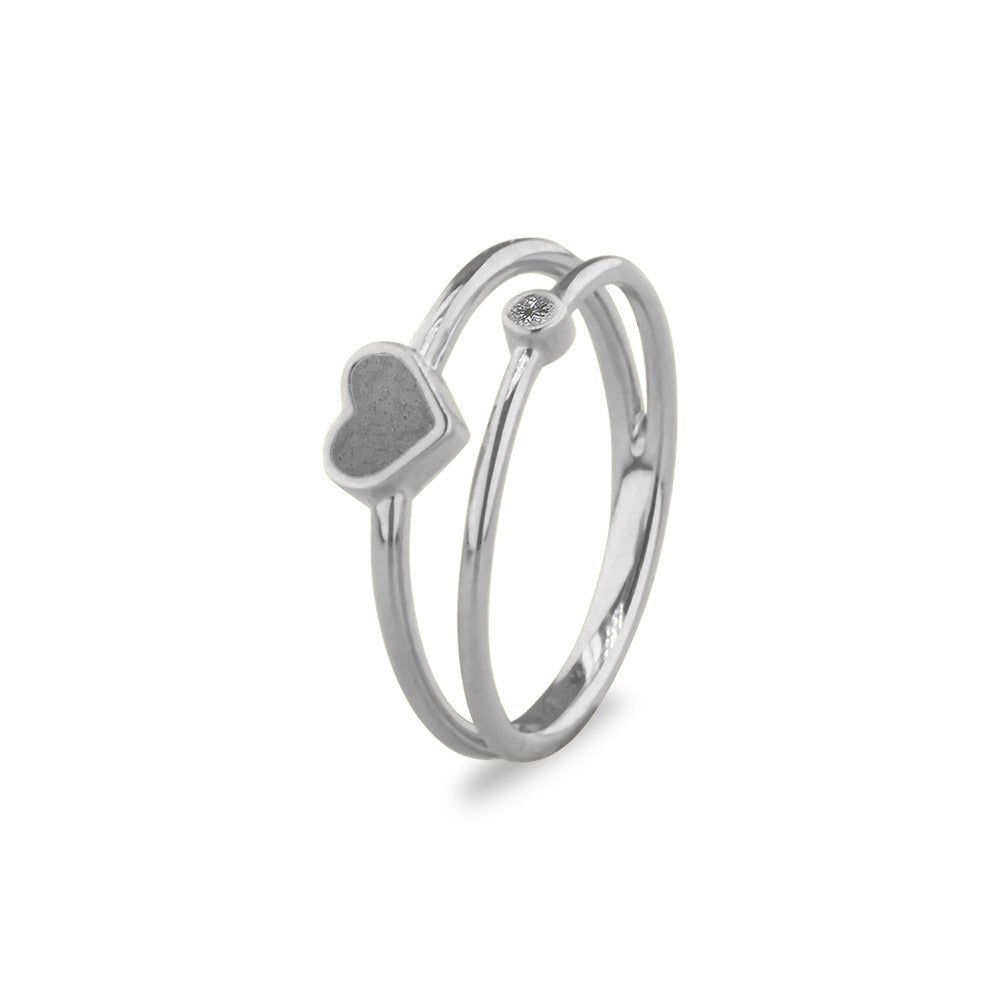 See You Dubbele hartring met as en geboortesteen in goud – RG058 – afbeelding 56