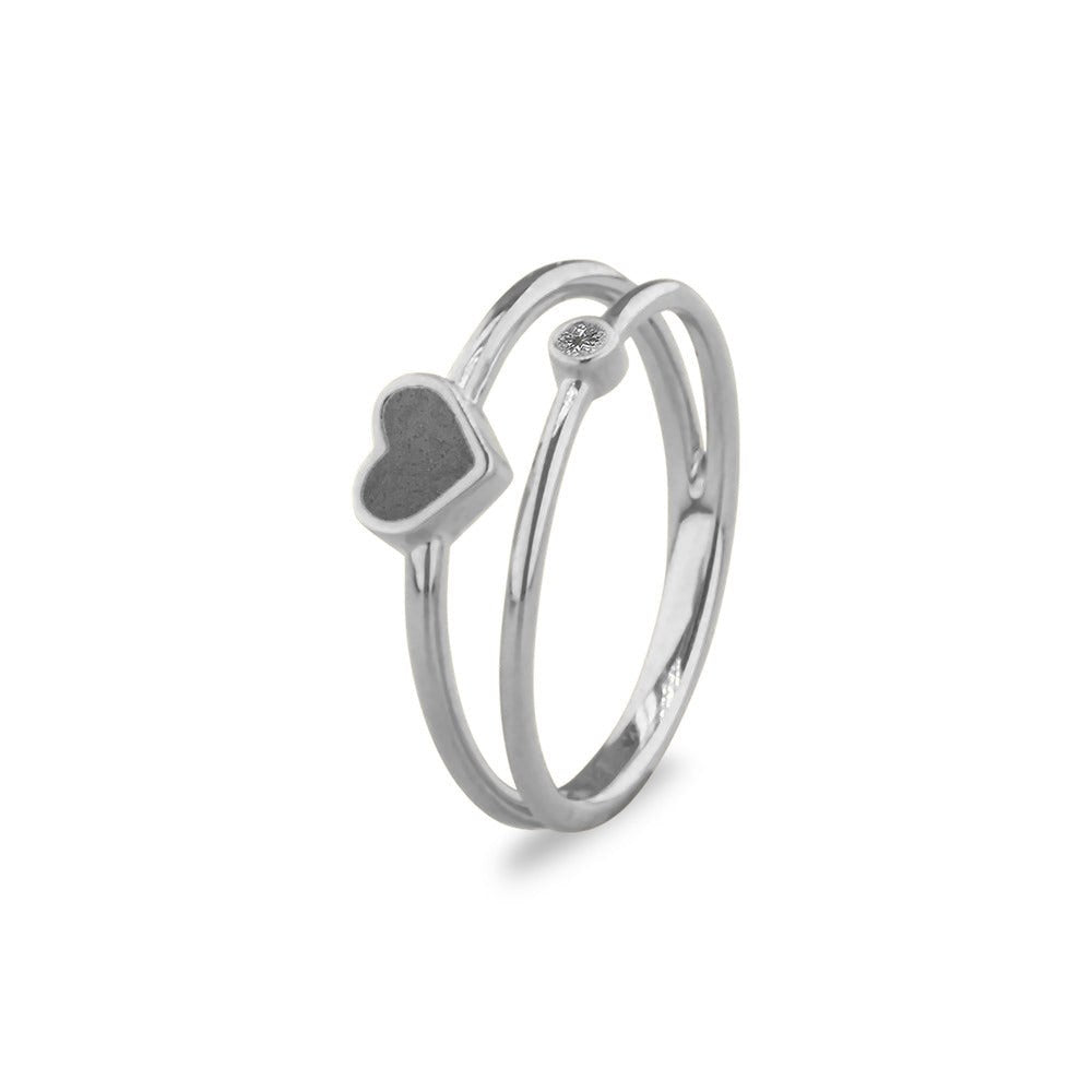 See You Dubbele hartring met as en geboortesteen in goud – RG058 – afbeelding 51