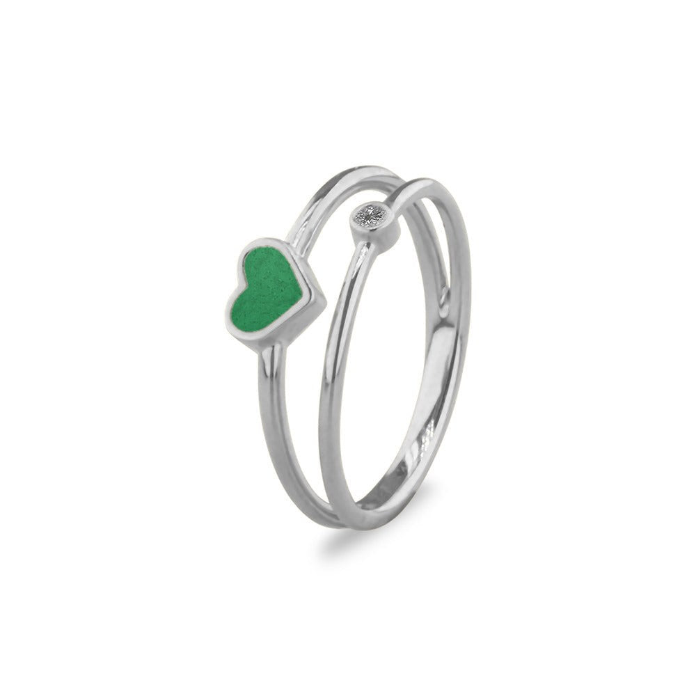 See You Dubbele hartring met as en geboortesteen in goud – RG058 – afbeelding 67