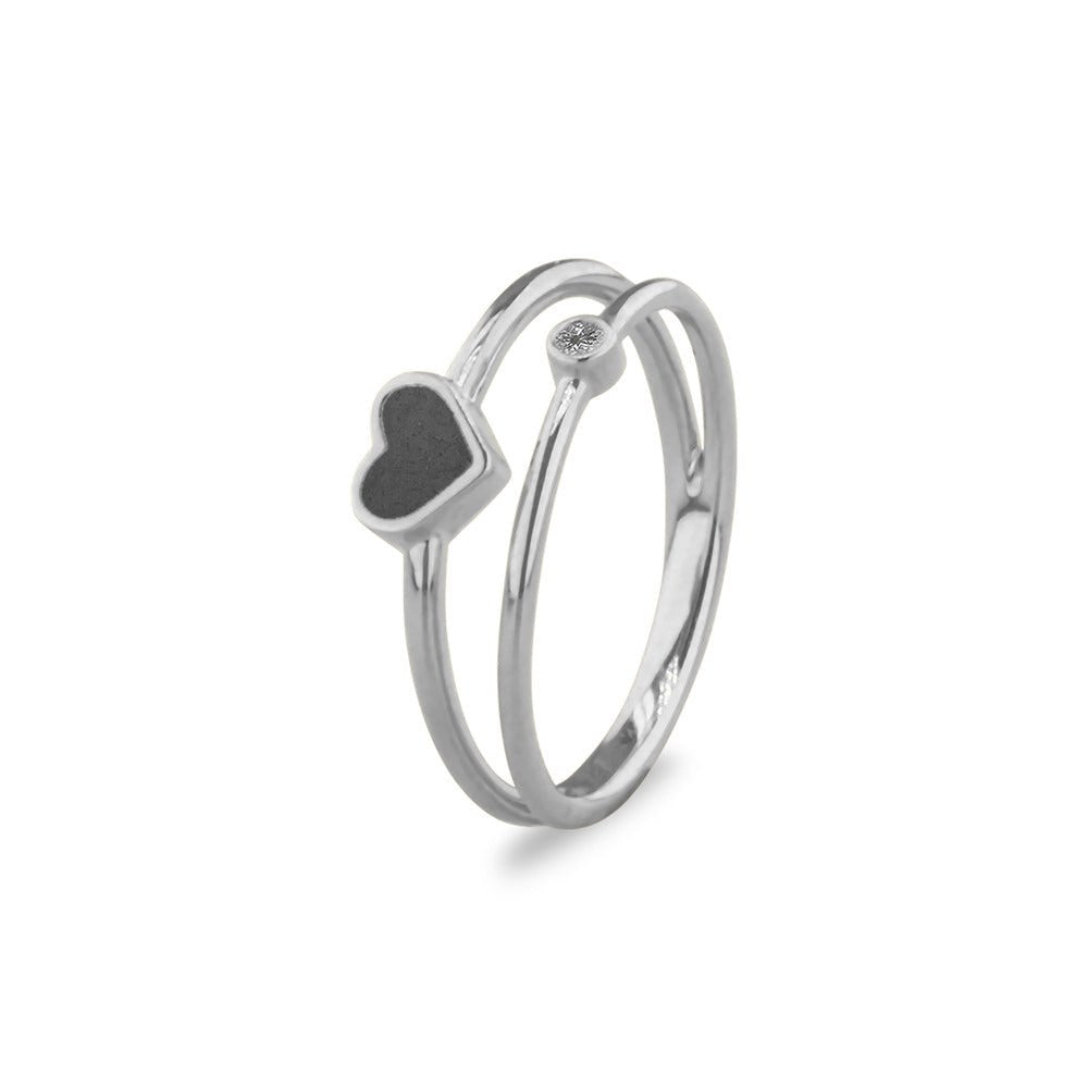 See You Dubbele hartring met as en geboortesteen in goud – RG058 – afbeelding 68