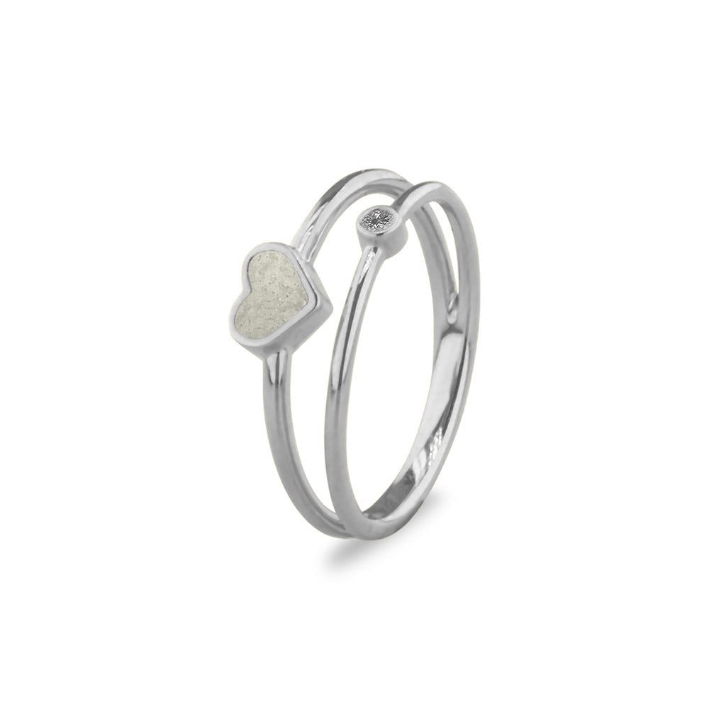 See You Dubbele hartring met as en geboortesteen in goud – RG058 – afbeelding 69